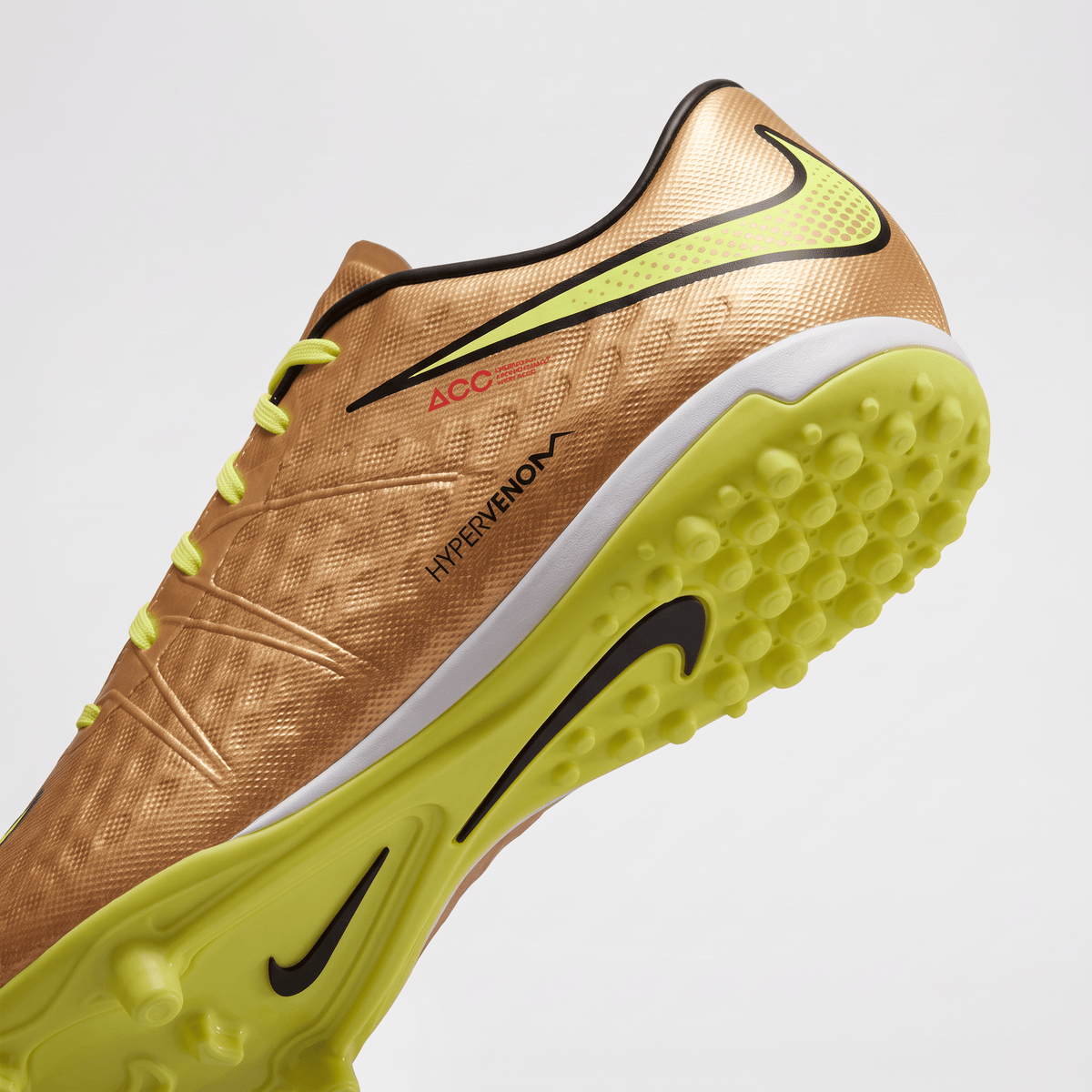 Hypervenom Phelon TF Metallic Gold Coin / Black / Volt
