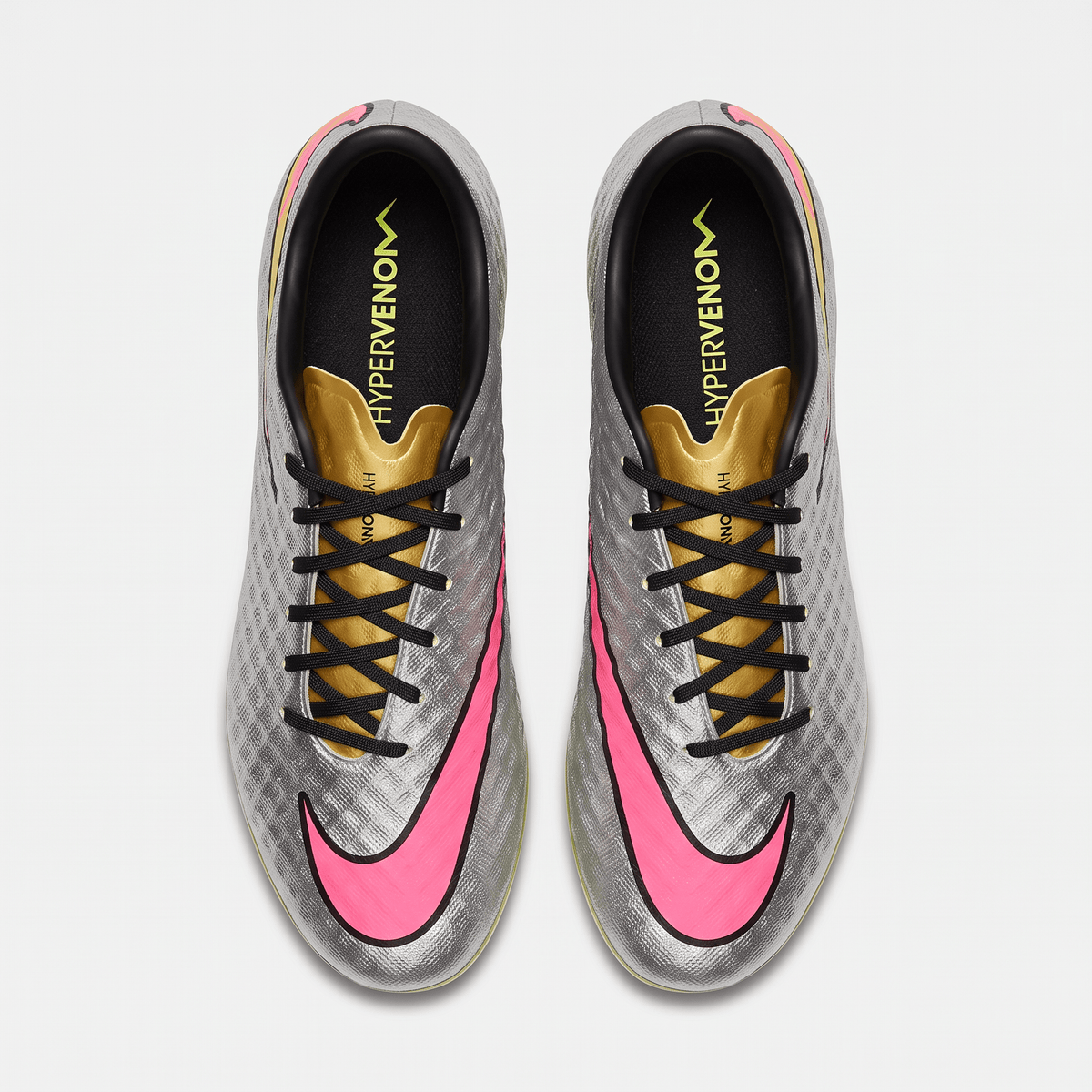 Hypervenom Phantom FG Chrome / Hyper Pink / Metallic Gold Coin / Black