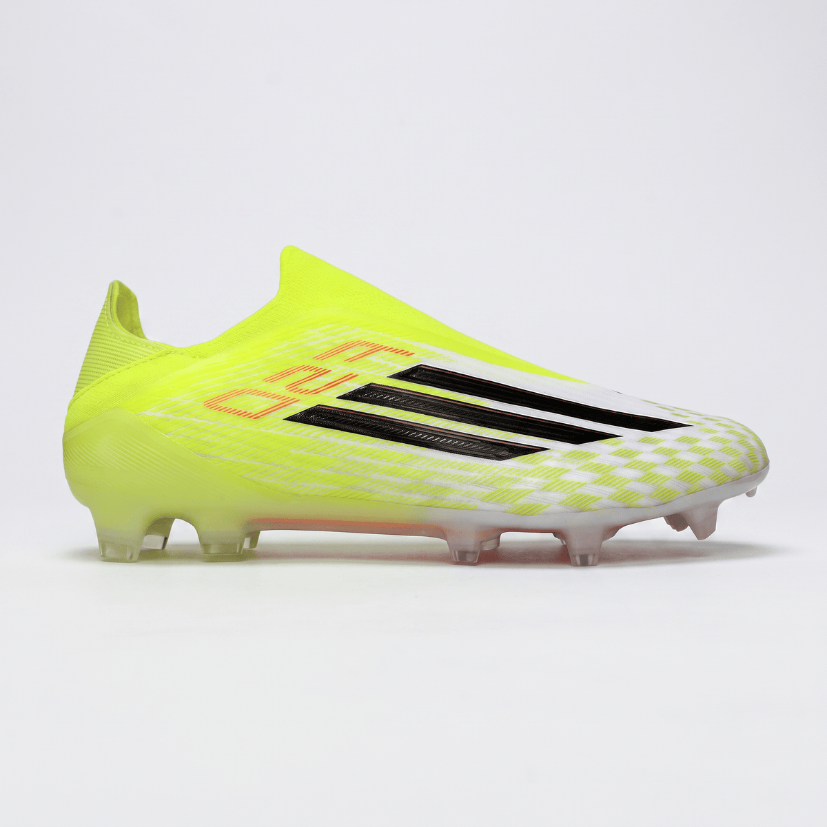 F50+ Laceless FG Solar Yellow / Footwear White / Core Black