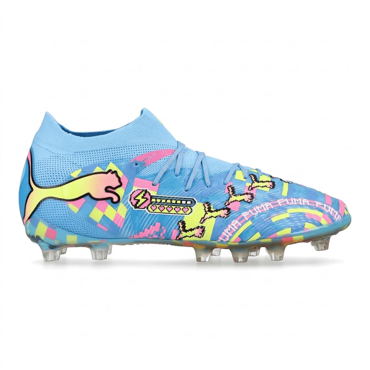 Future 9 Ultimate FG/AG Blue Glimmer / White / Pink Glimmer / Yellow Alert