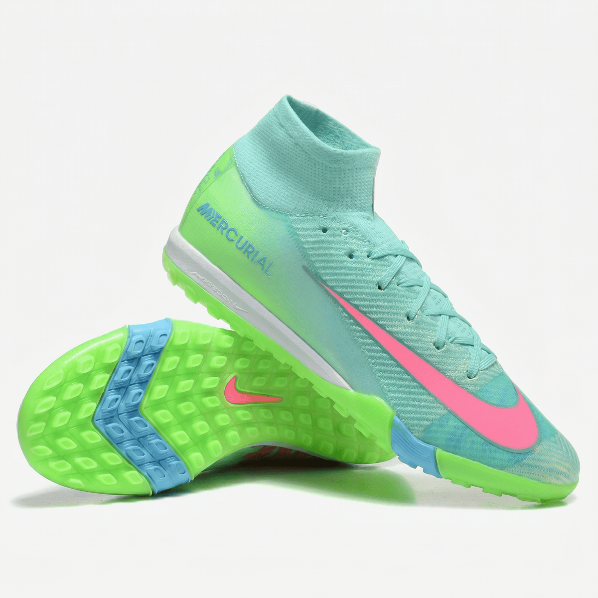 Air Zoom Mercurial Superfly 10 TF Turquoise / Pink Blast / Volt
