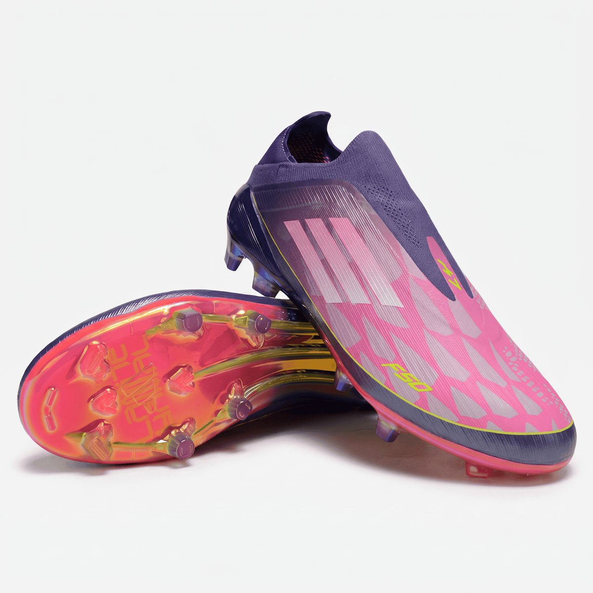 F50+ Laceless FG Purple / Pink / Purple Glow / Lucid Lemon