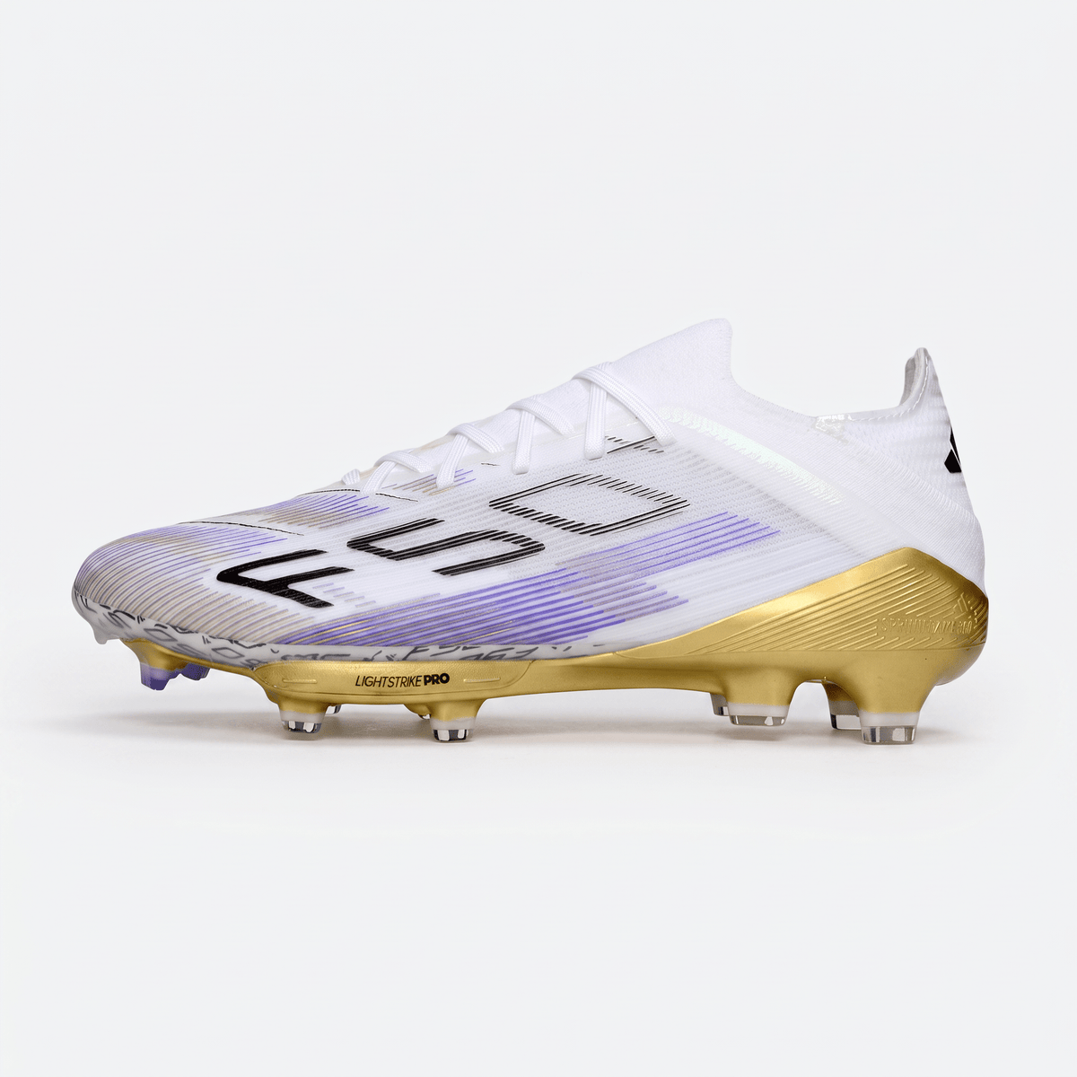 F50+ Laced FG White / Purple Glow / Gold Metallic / Core Black