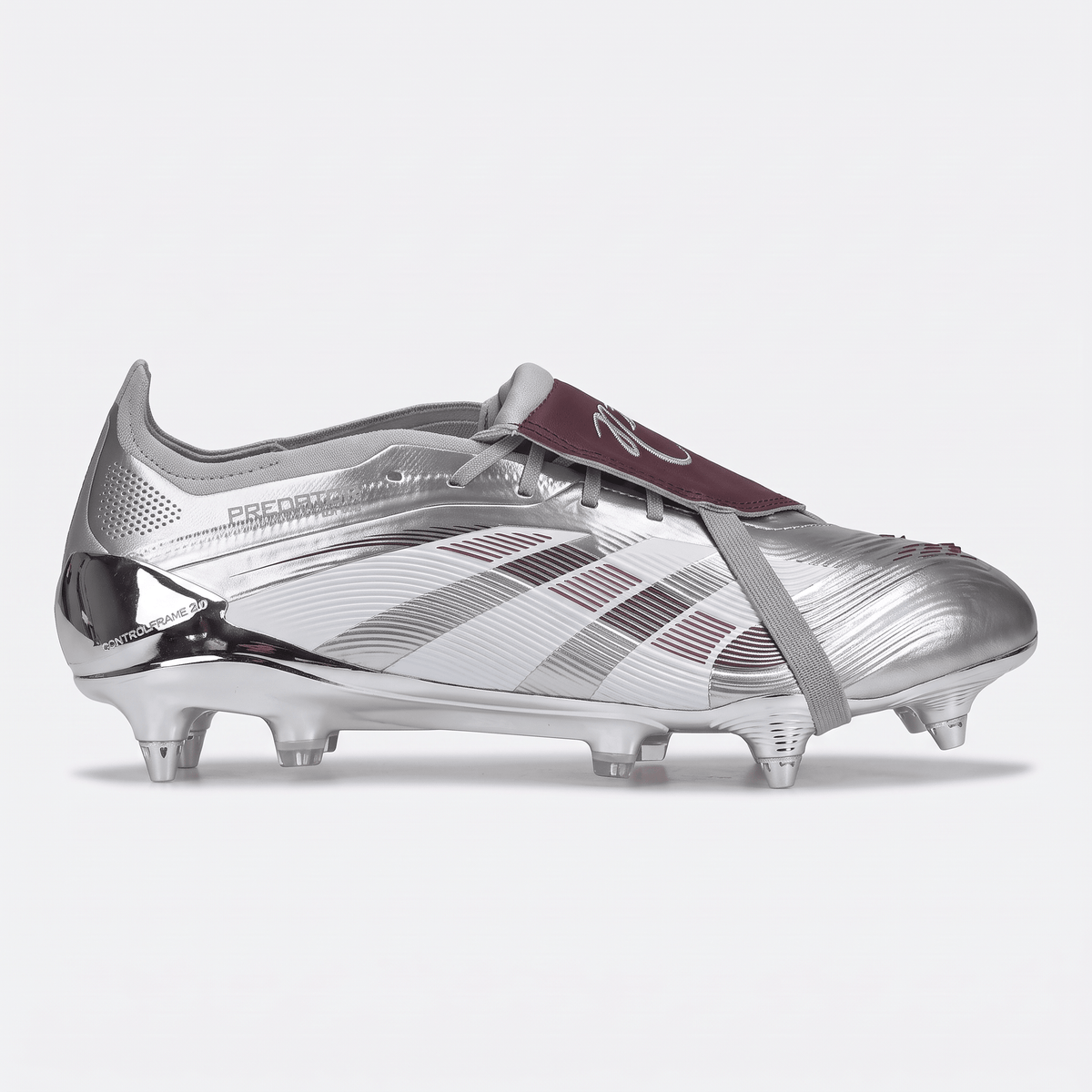 Predator Fold-over Tongue FG Silver Metallic / Legacy Burgundy / Maroon