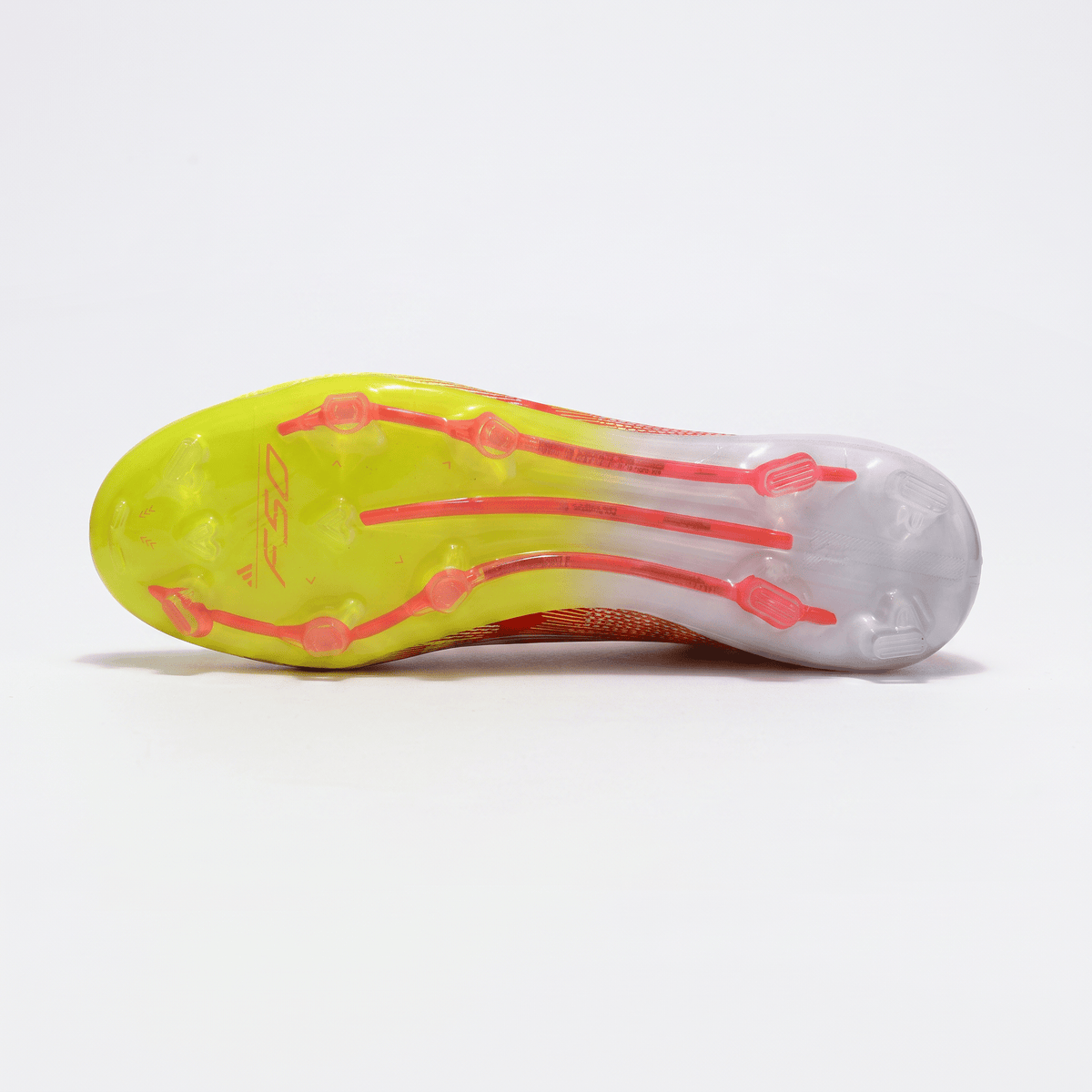 F50 Laceless FG White / Core Black / Solar Yellow