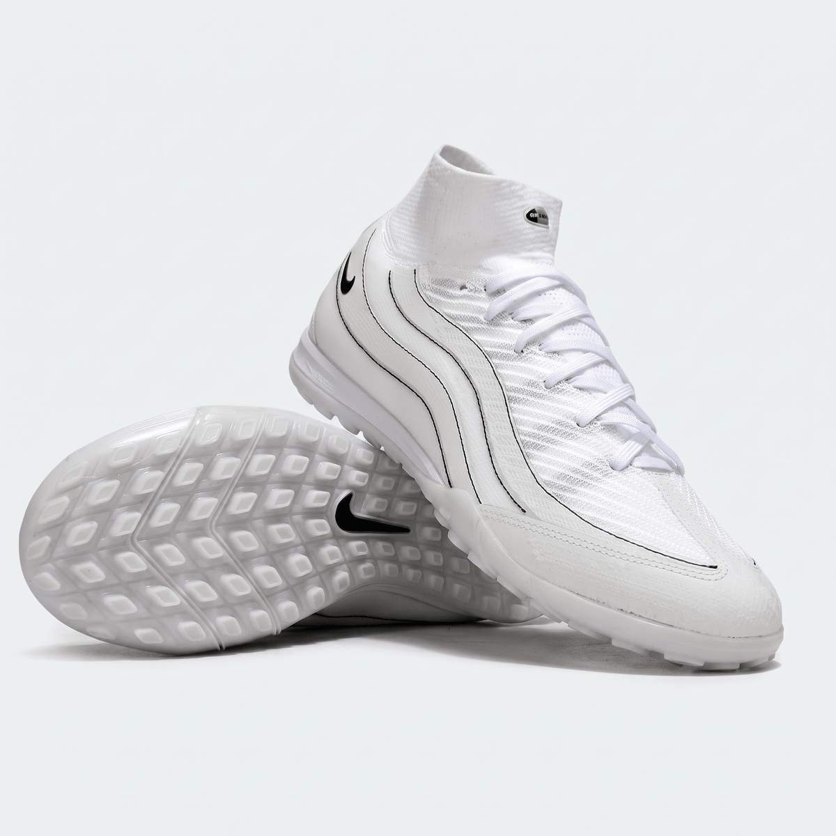Air Zoom Mercurial Superfly 10 TF White / Metallic Silver / Black