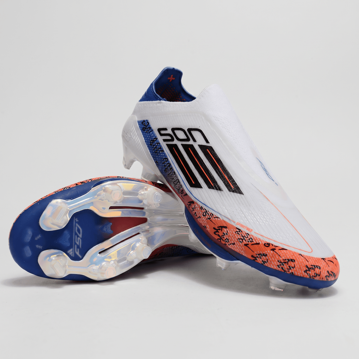 F50 LL Laceless White / Core Black / Bright Red / Lucid Blue