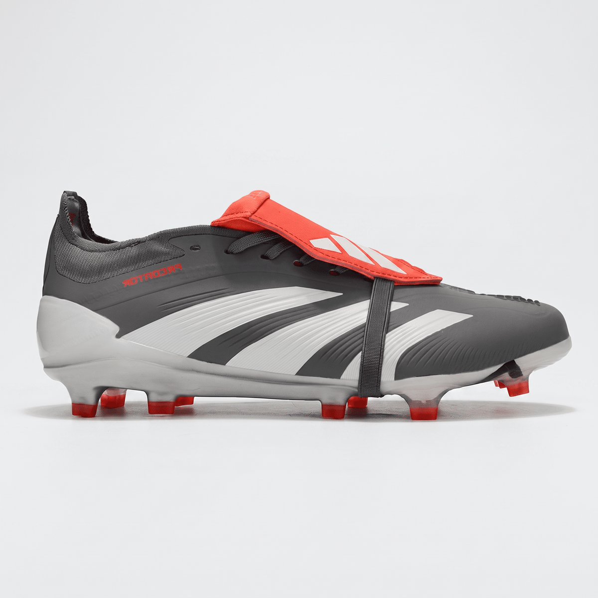 Predator Fold-Over Tongue FG Iron Metallic / Cloud White / Lucid Red