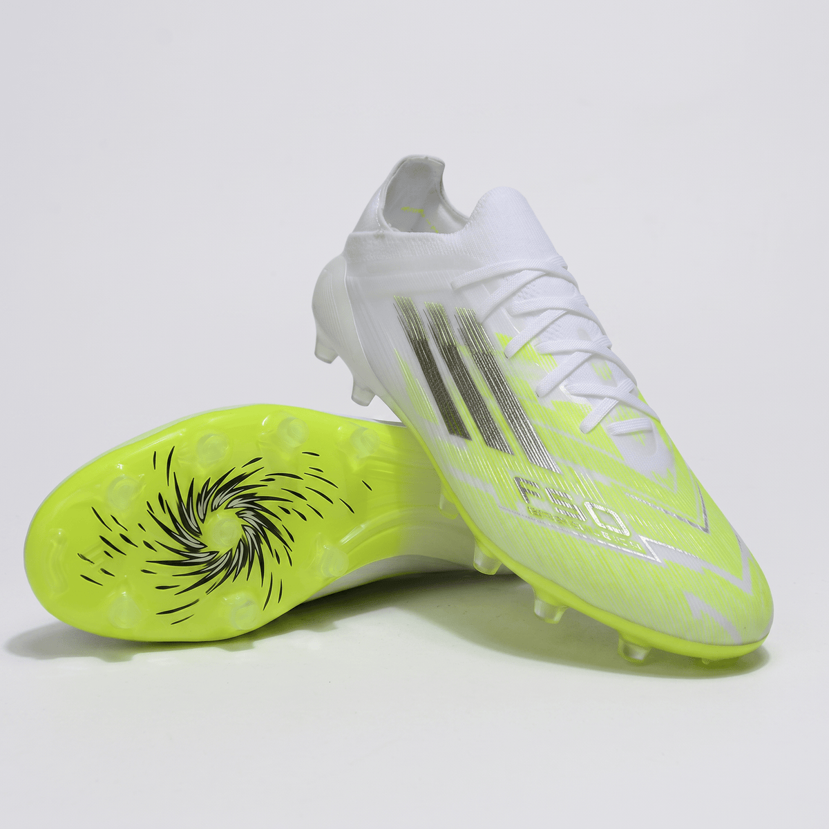 F50 FG Footwear White / Lucid Lemon / Metallic Silver