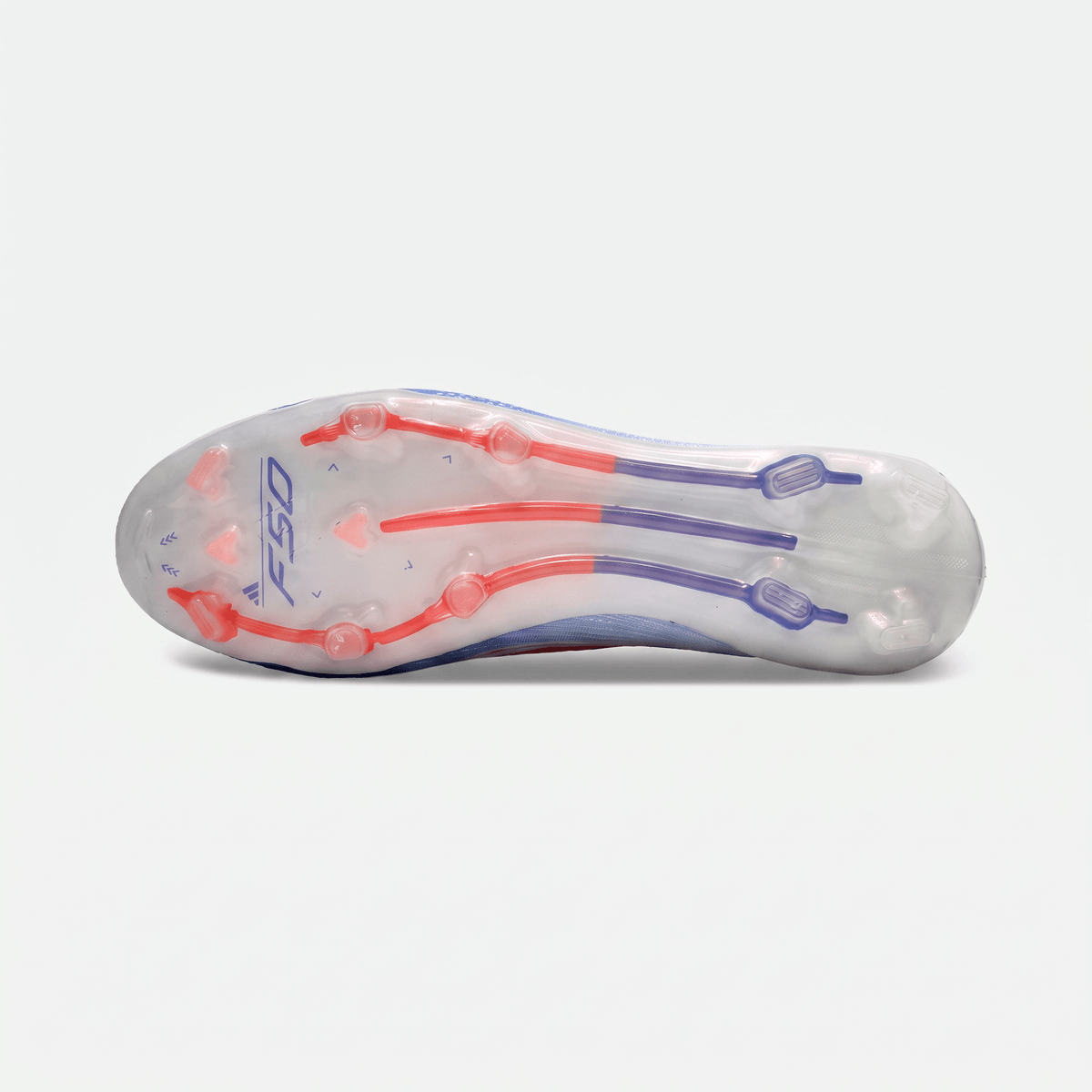F50 Laceless FG White / Solar Red / Lucid Blue