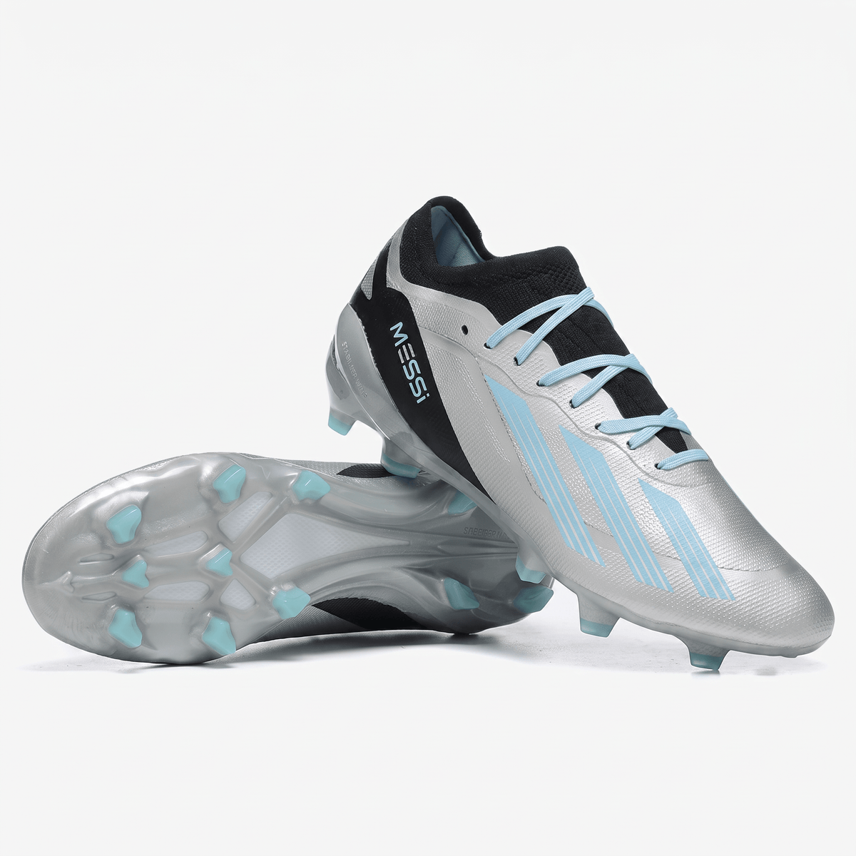 X Crazyfast FG Metallic Silver / Core Black / Bliss Blue