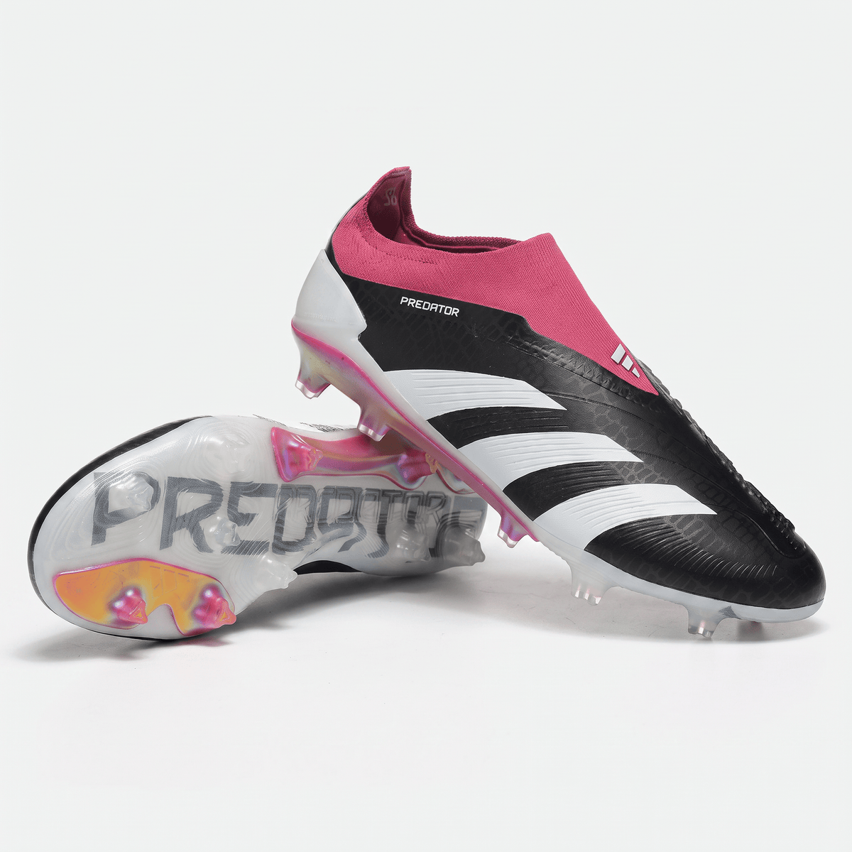Predator 24 Laceless FG Core Black / White / Pink Shock