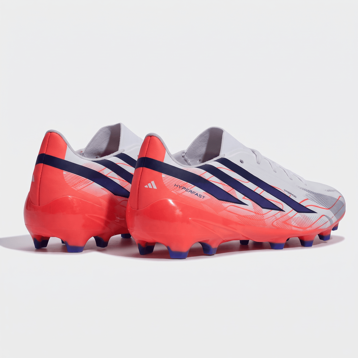 F50 Hyperfast League Firm Ground Footwear White / Lucid Ray Blue / Solar Orange