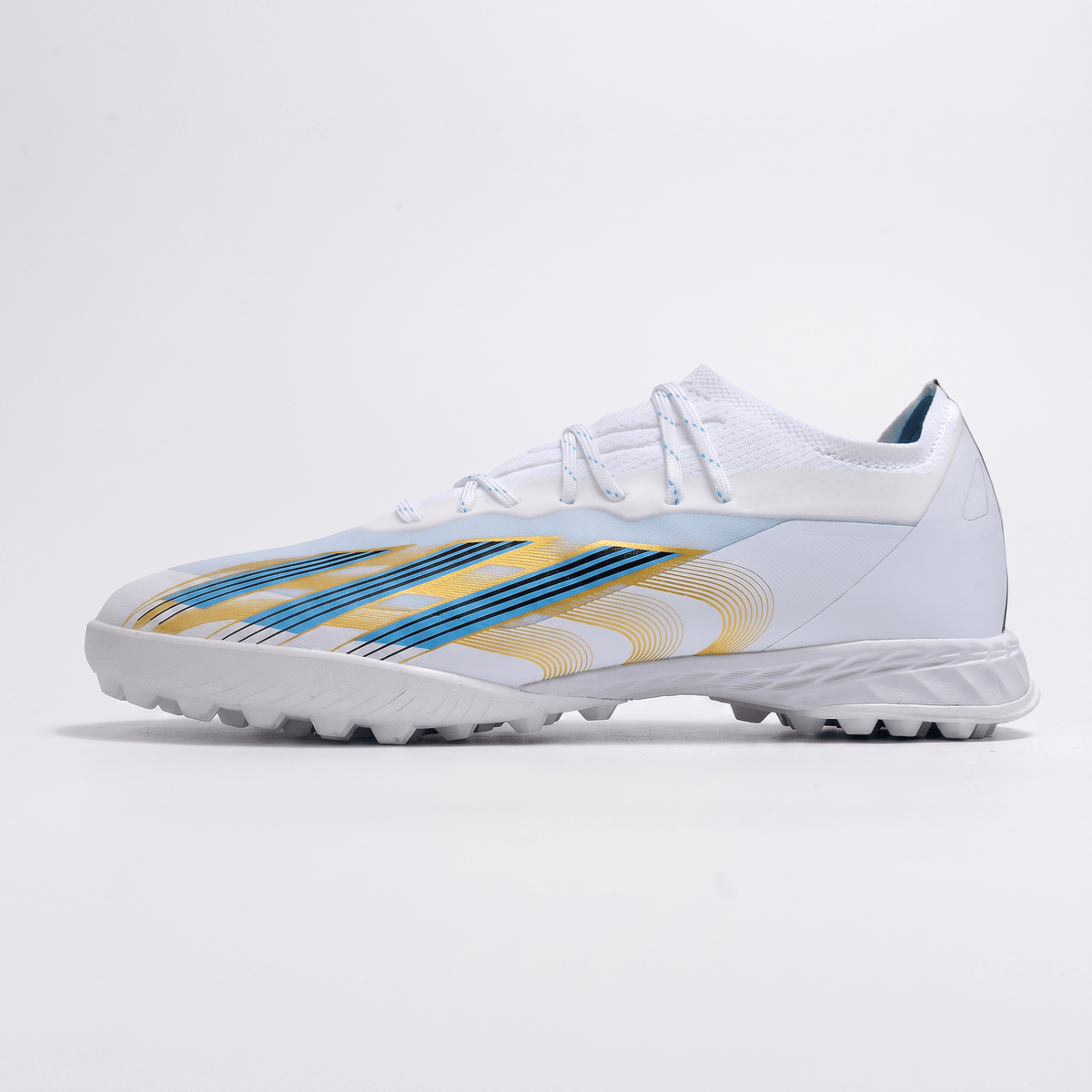 X Crazyfast+ TF Cloud White / Pulse Blue / Gold