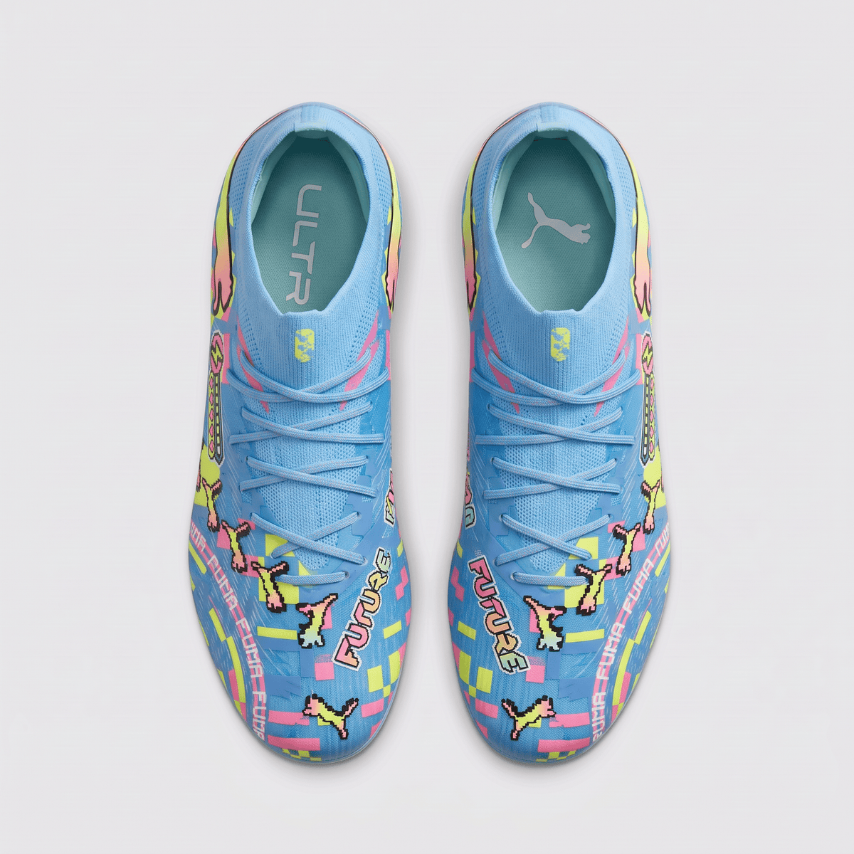 Future 9 Ultimate FG/AG Blue Glimmer / White / Pink Glimmer / Yellow Alert