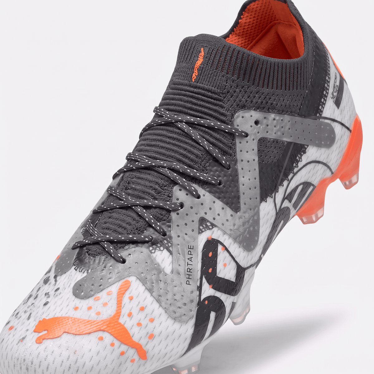 Future Ultimate FG/AG White / Ultra Orange / Asphalt
