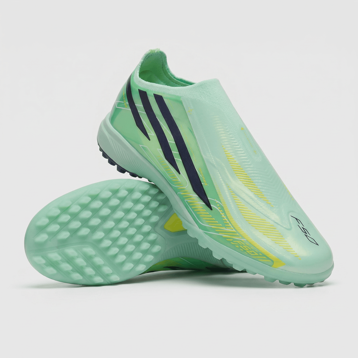 F50 Hyperfast Laceless TF Mint / Black