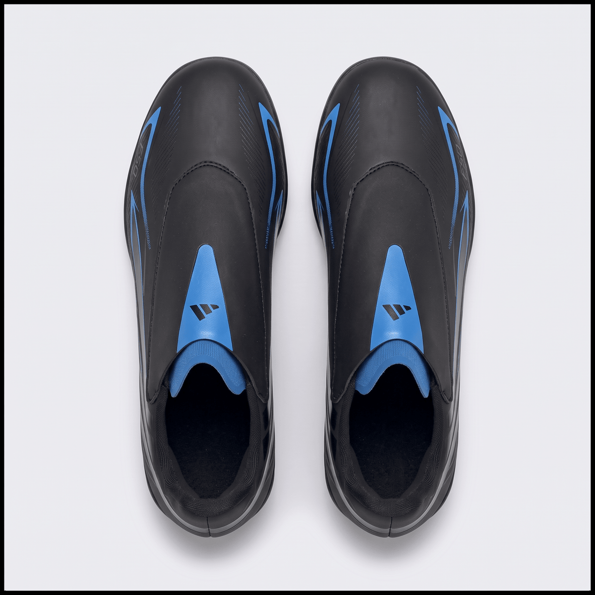 F50 Hyperfast Club Velcro Firm Ground Core Black / Lucid Ray Blue