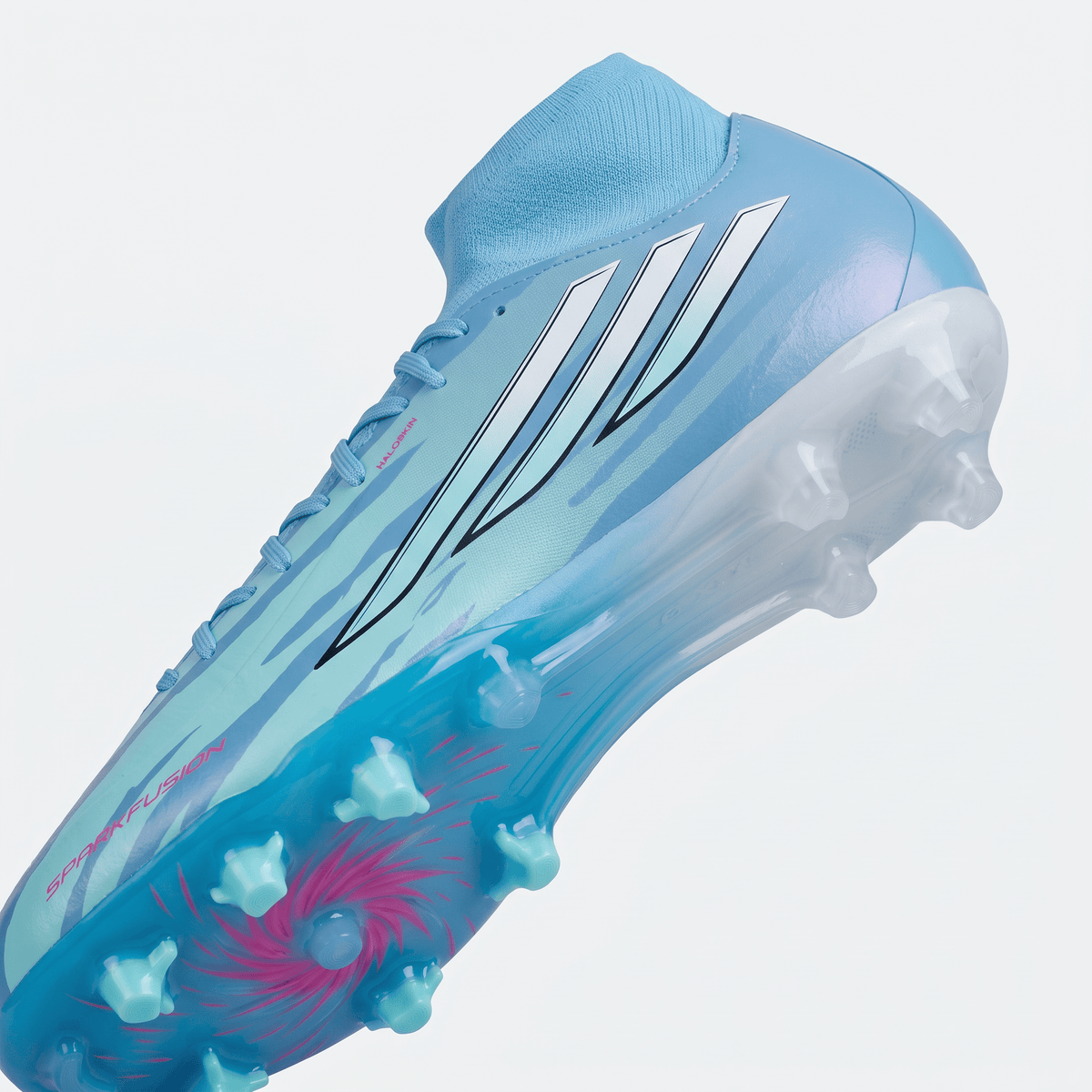 F50 Sparkfusion League Mid Cut Semi Blue Burst / Almost Blue / Dusky Petrol