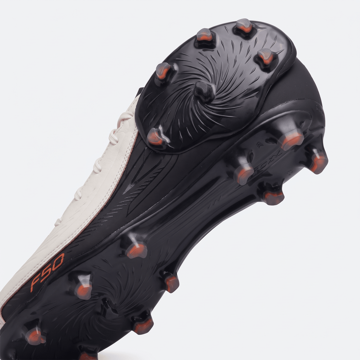 F50 Hyperfast Firm Ground Zero Metallic / Core Black / Solar Orange