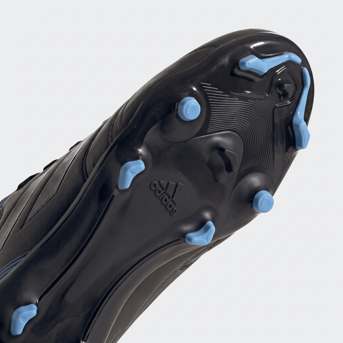 F50 Hyperfast League Mid Cut FG Core Black / Lucid Ray Blue