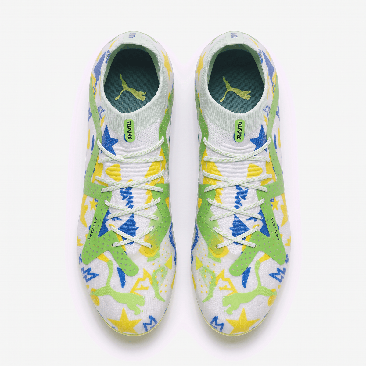 Future 7 Ultimate FG/AG White / Racing Blue / Lemon Meringue / Parakeet Green