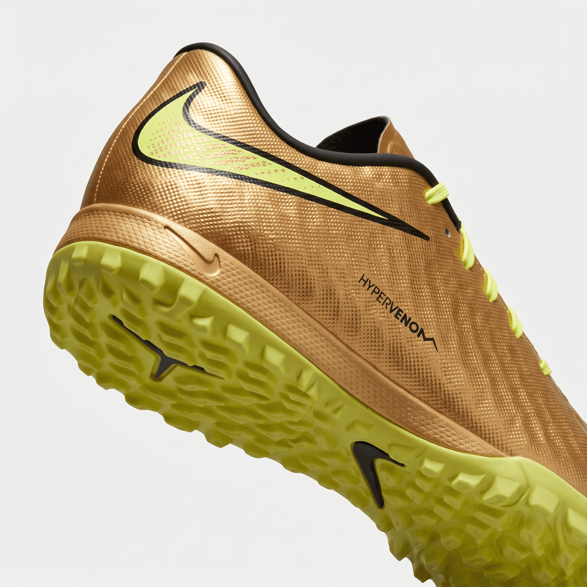 Hypervenom Phelon TF Metallic Gold Coin / Black / Volt