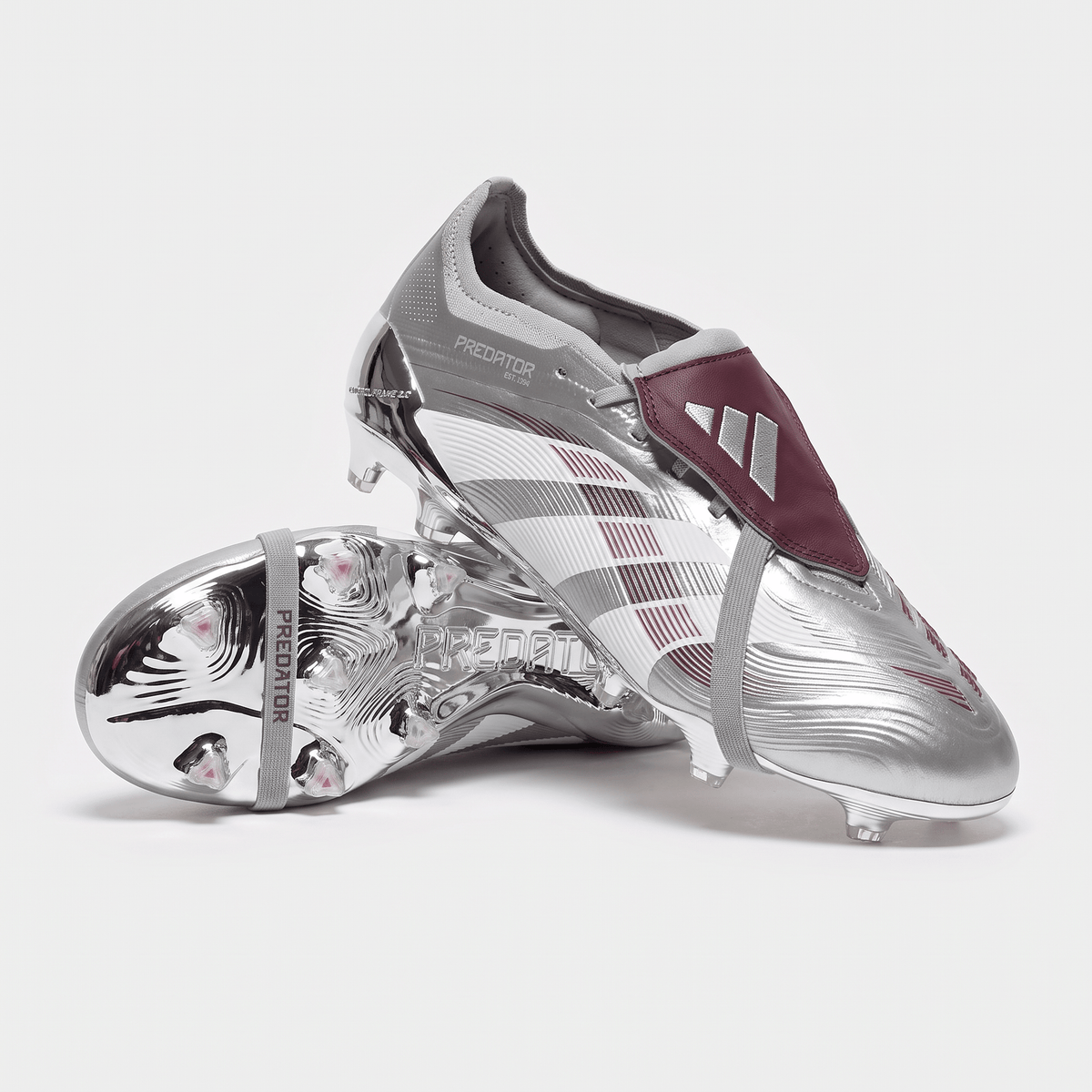 Predator Fold-over Tongue FG Silver Metallic / Legacy Burgundy / Maroon