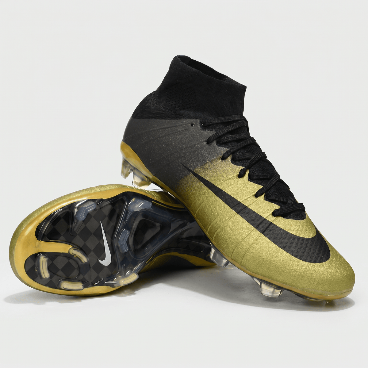 Mercurial Superfly IV FG Black / Metallic Silver / Gold Leaf