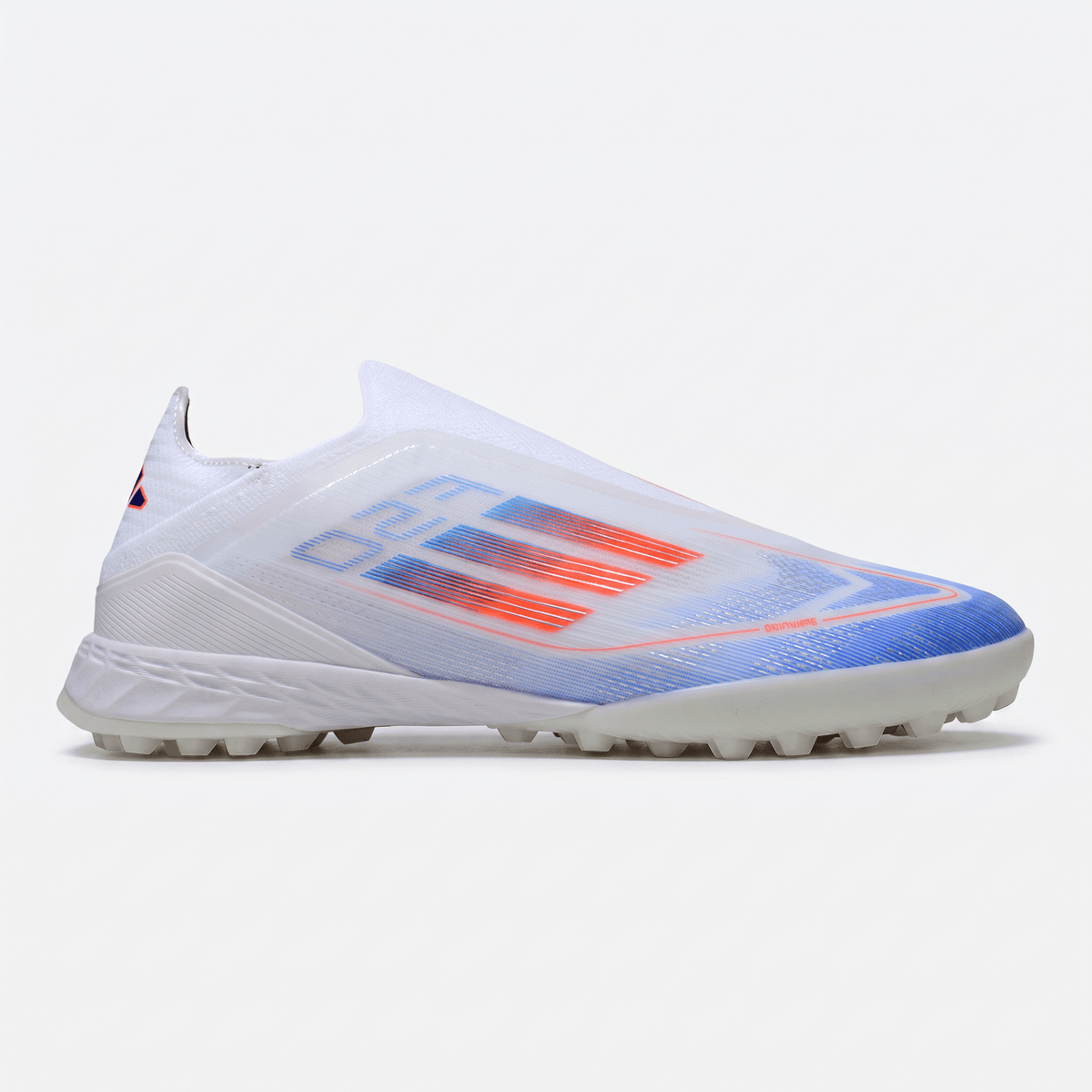 F50 Laceless TF Footwear White / Solar Red / Lucid Blue