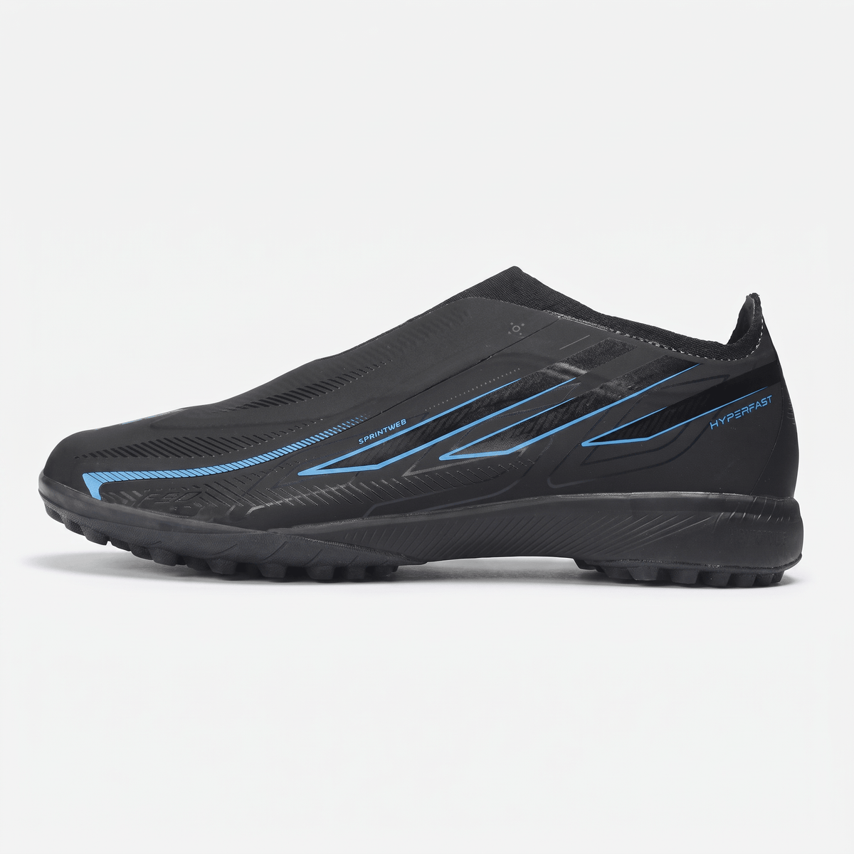 F50 Laceless TF Core Black / Lucid Blue / Iron Metallic