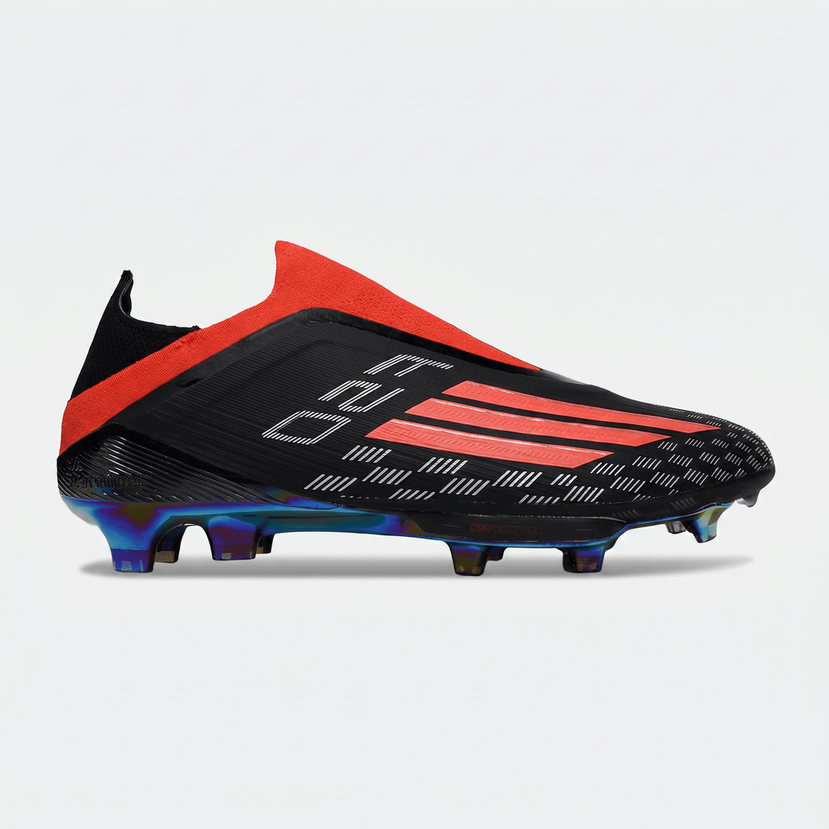 F50 LL Laceless Core Black / Lucid Red / Iridescent chrome