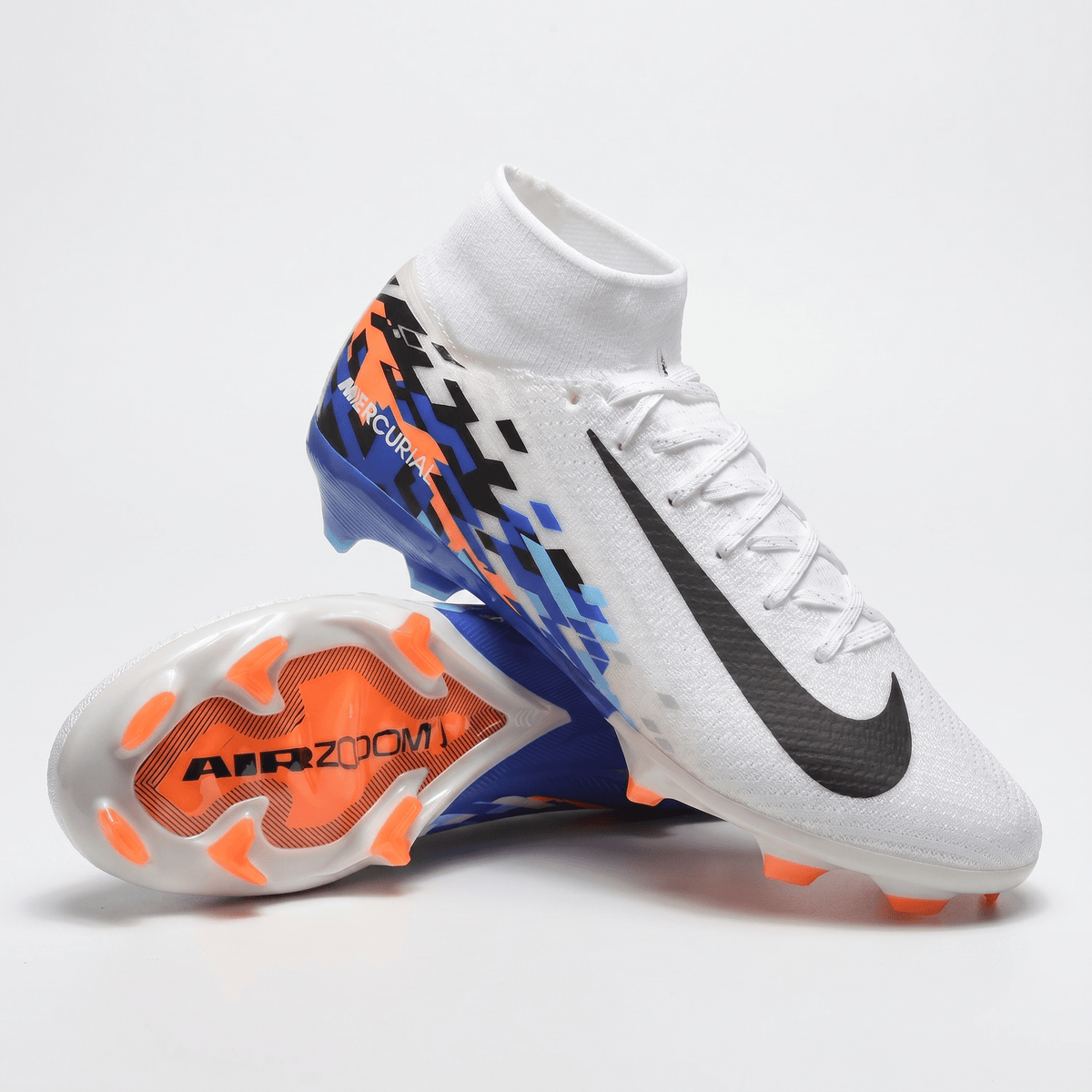 Air Zoom Mercurial Superfly 10 FG White / Black / Blue / Orange