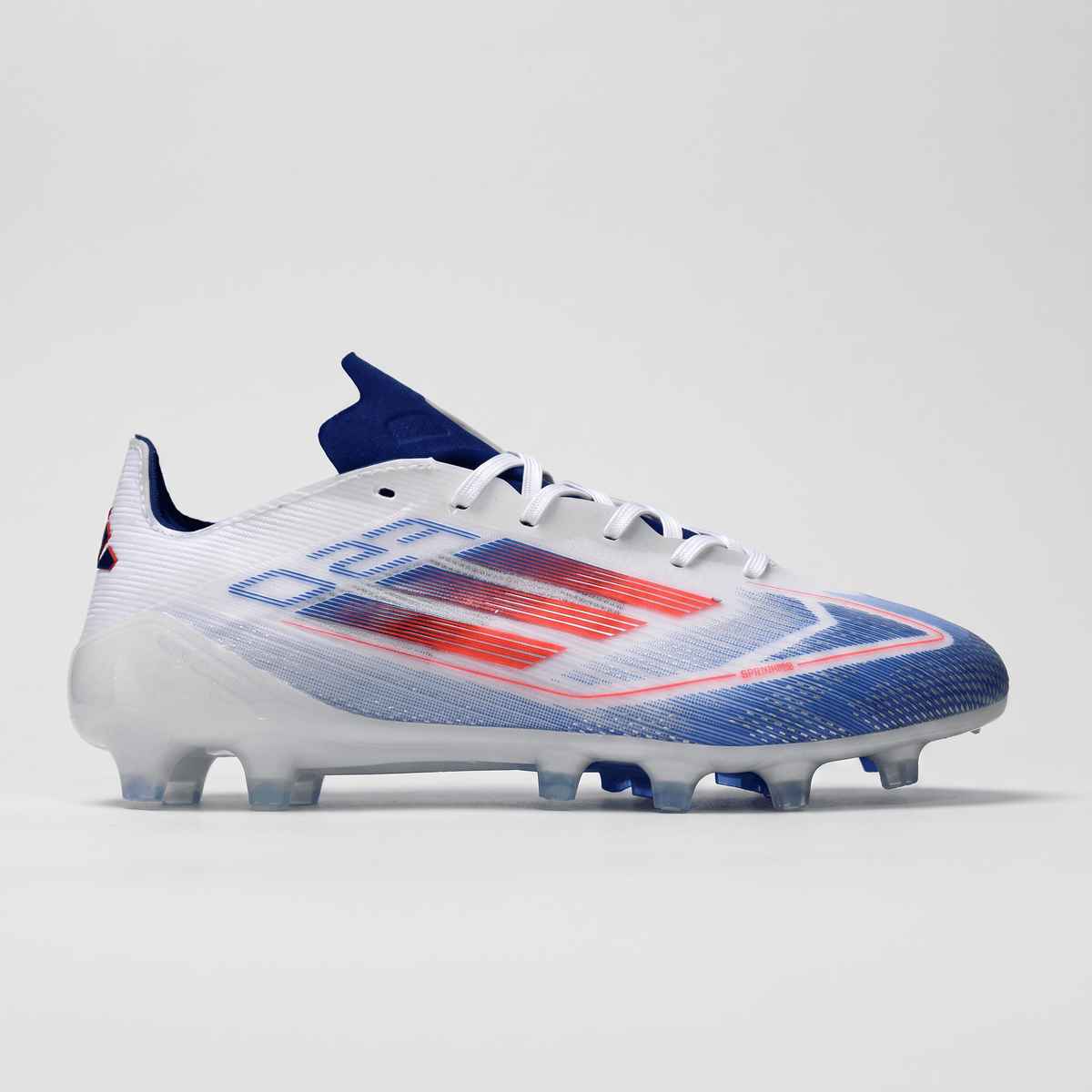 F50 FG Footwear White / Solar Red / Lucid Blue