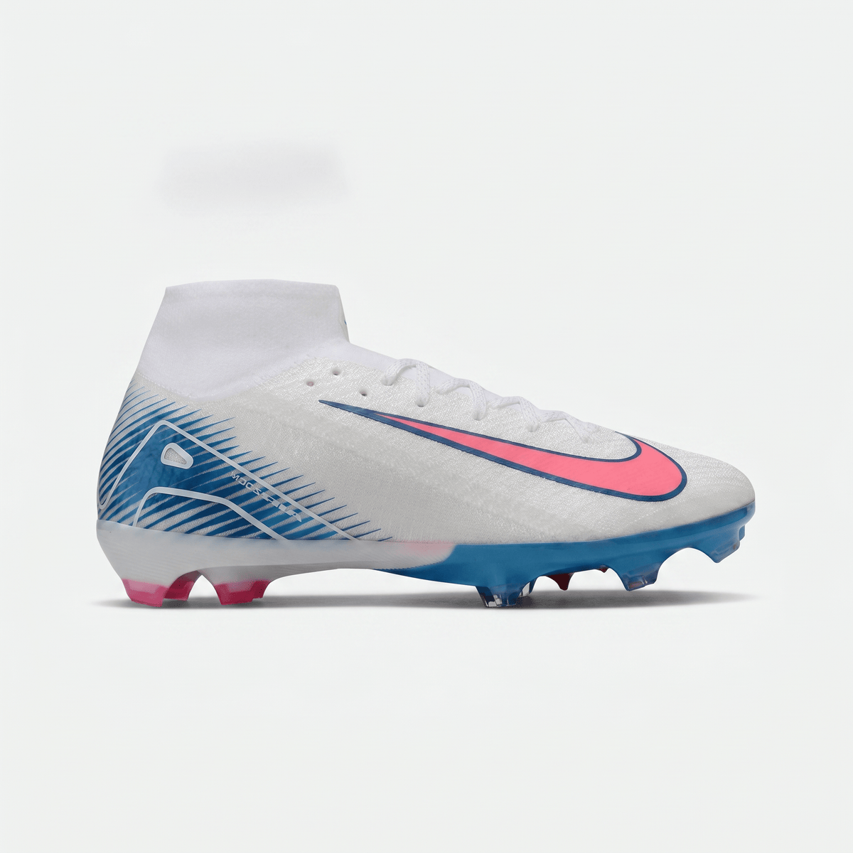Air Zoom Mercurial Superfly 10 FG White / Pink Blast / Blue