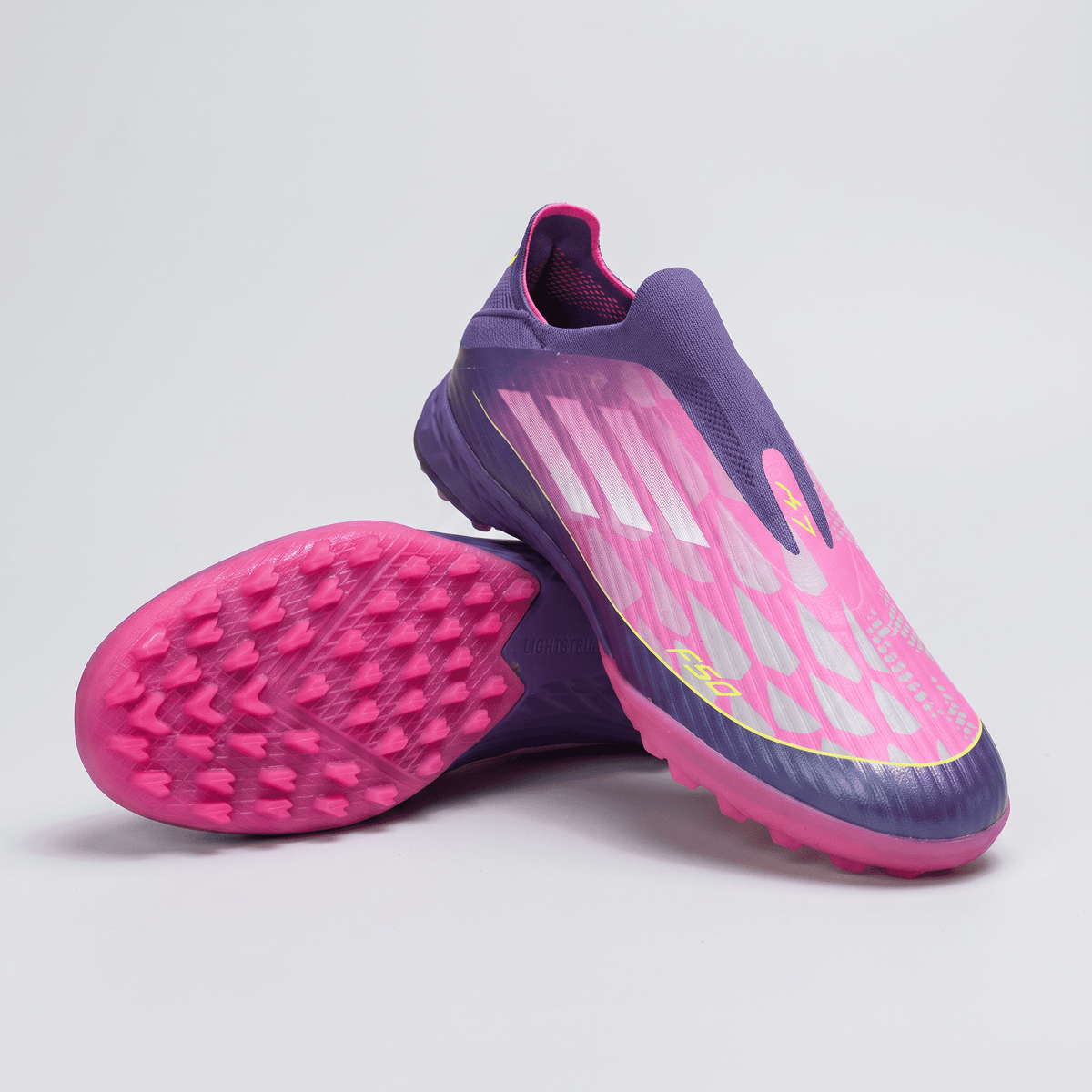 F50 Laceless TF Purple Rush / Cloud White / Lucid Lemon