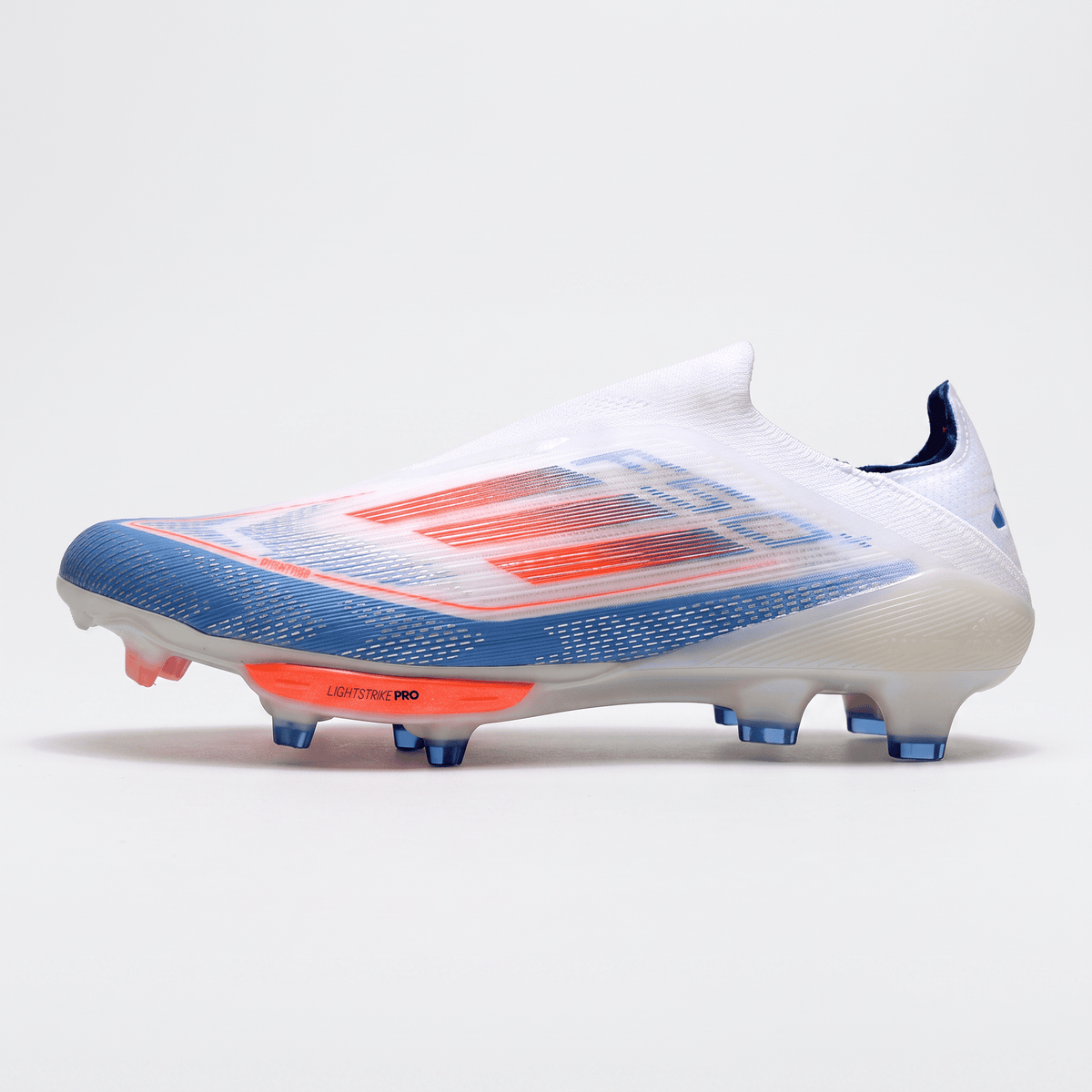 F50 Laceless FG Footwear White / Solar Blue / Solar Red