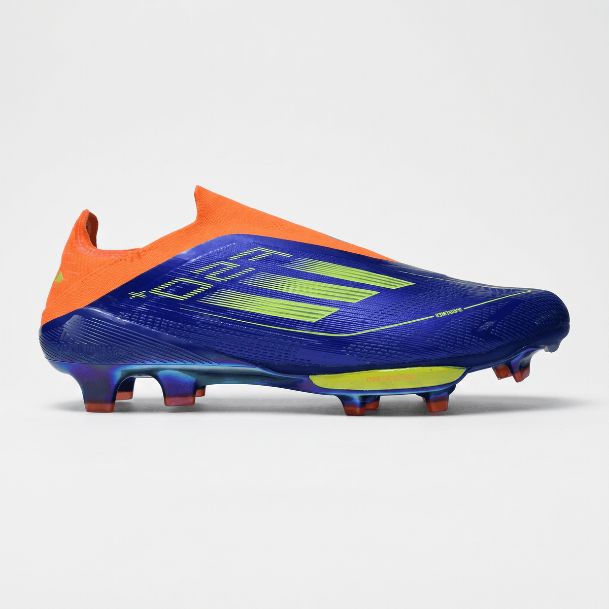 F50 LL Laceless FG Royal Blue / Solar Orange / Lucid Lemon