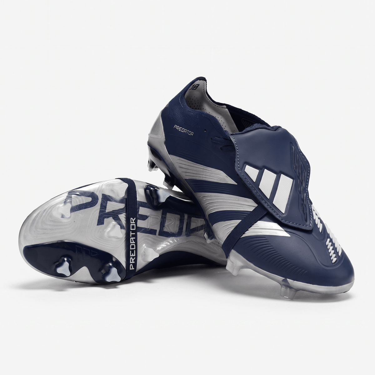 Predator Fold-Over Tongue FG Team Navy Blue / Silver / White