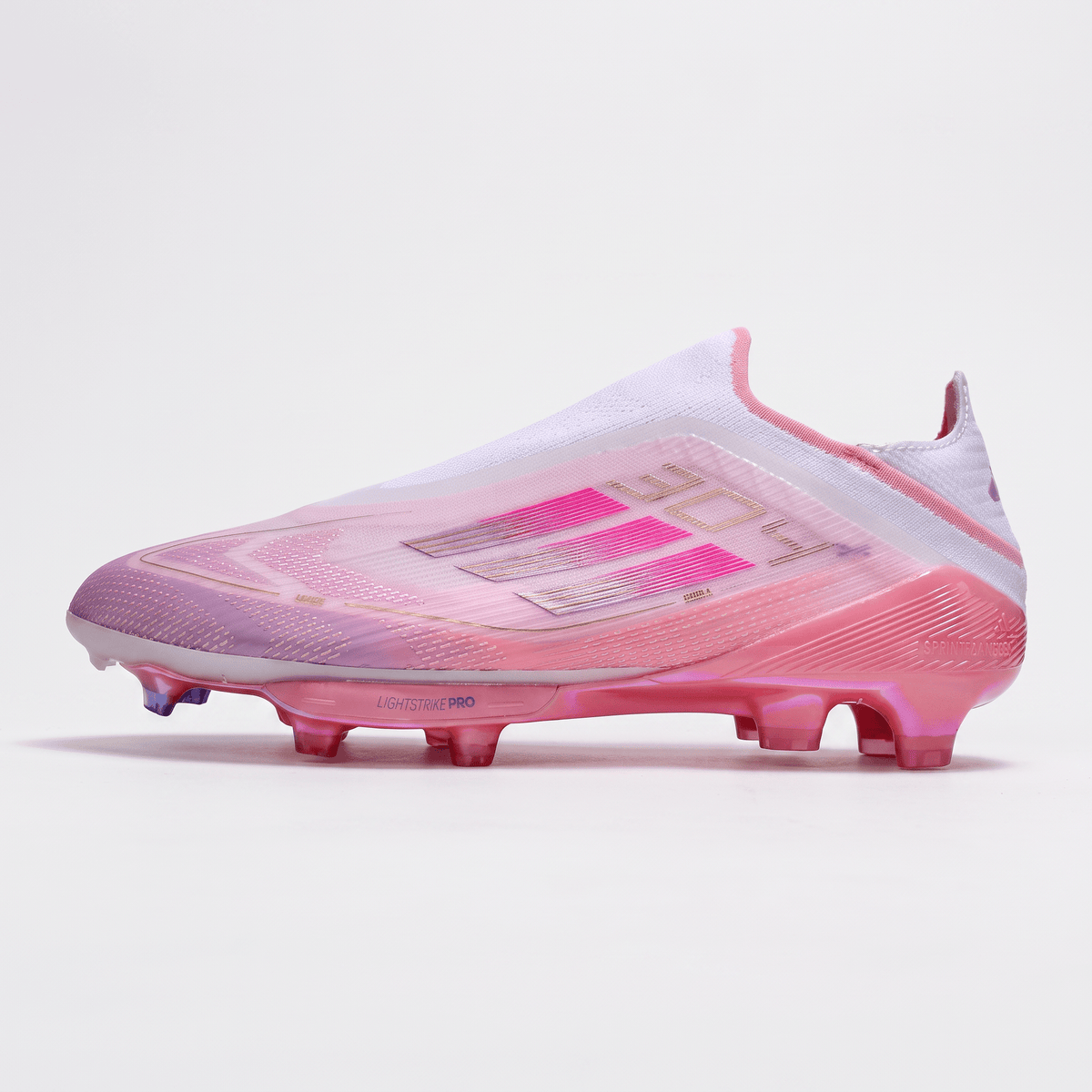 F50 Laceless FG Clear Pink / Purple Glow / Light Pink