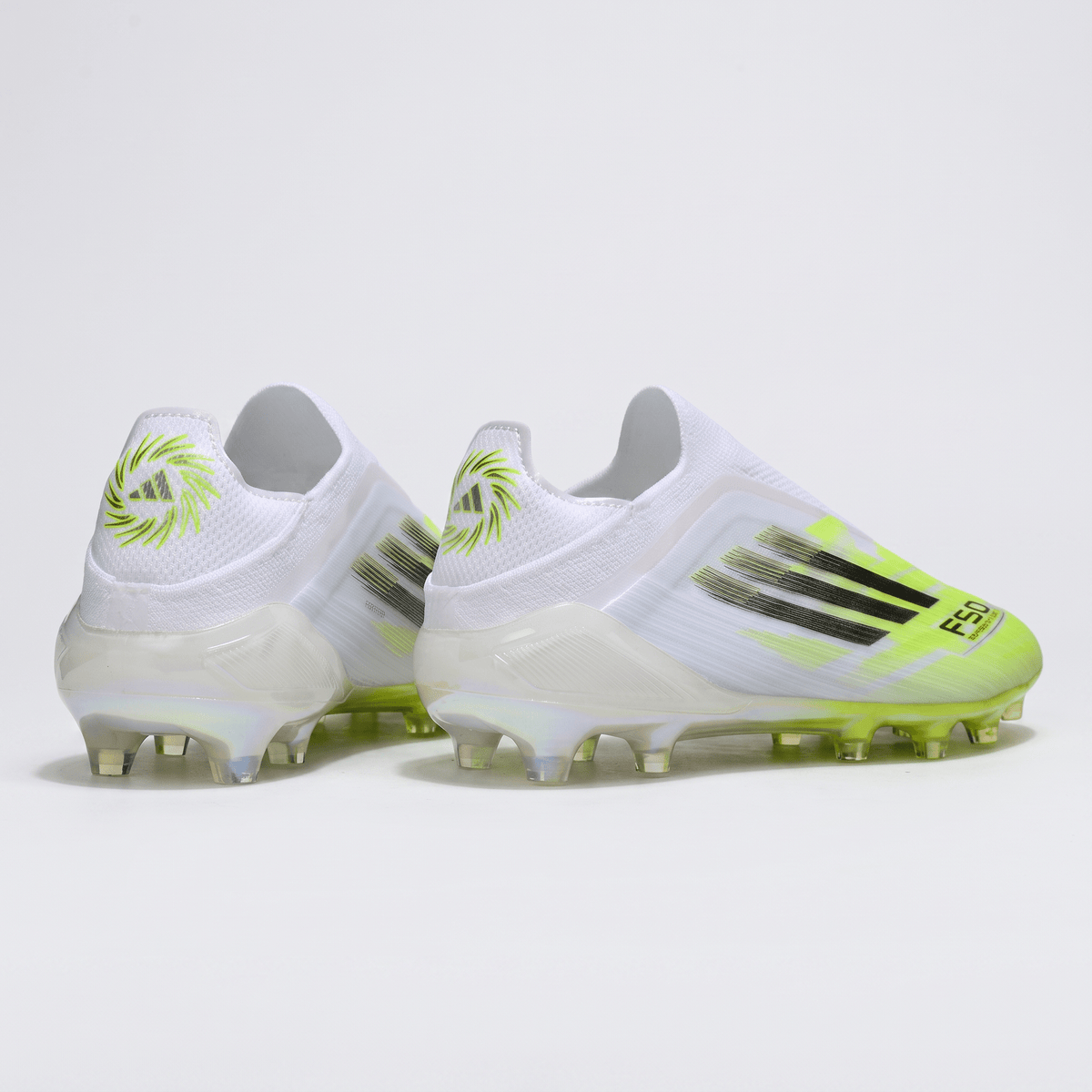 F50+ Laceless FG White / Lucid Lemon / Silver Metallic