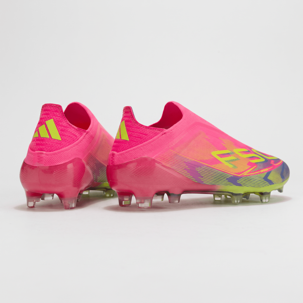 F50 Laceless FG Lucid Pink / Lucid Lemon / Blue Fusion