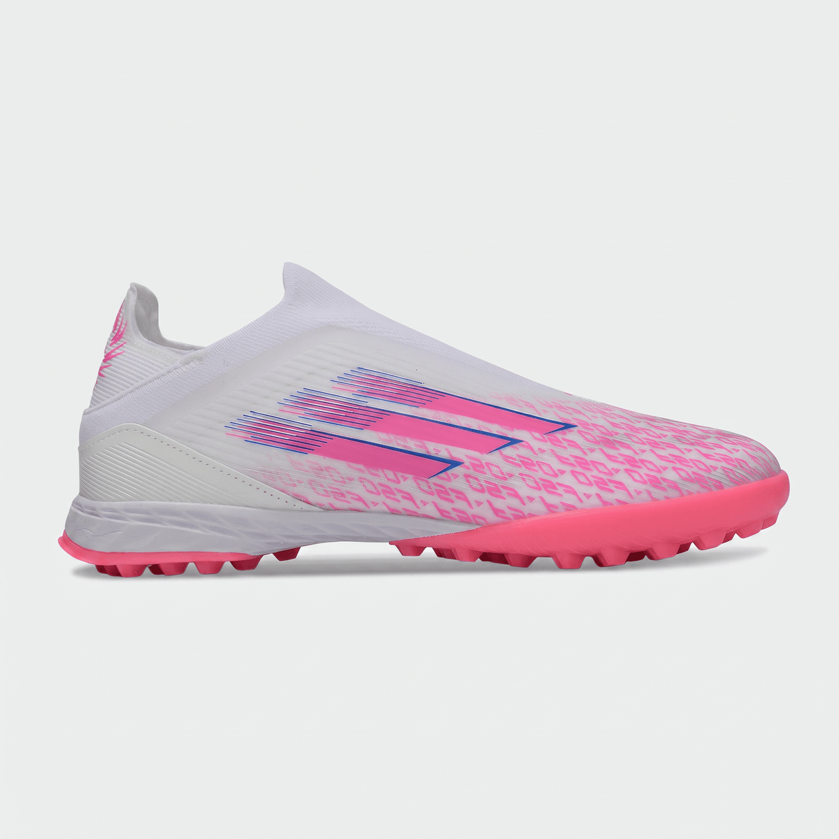 F50 Laceless TF Solar Pink / Solar Blue / Footwear White