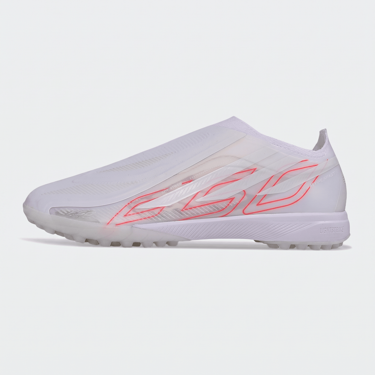 F50 Laceless TF White / Cloud White / Solar Red