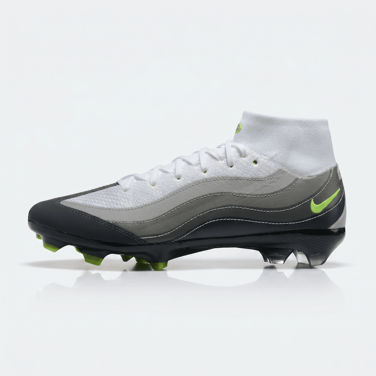 Air Zoom Mercurial Superfly 10 FG White / Cool Grey / Volt
