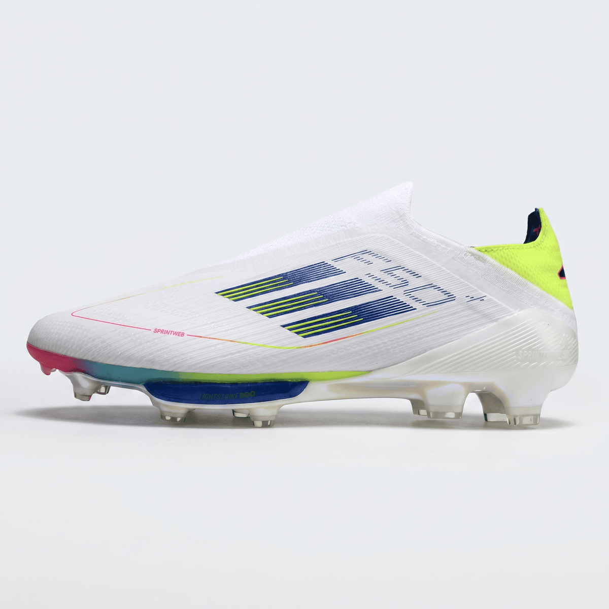 F50 Laceless FG White / Lucid Lemon / Lucid Blue / Gold Metallic