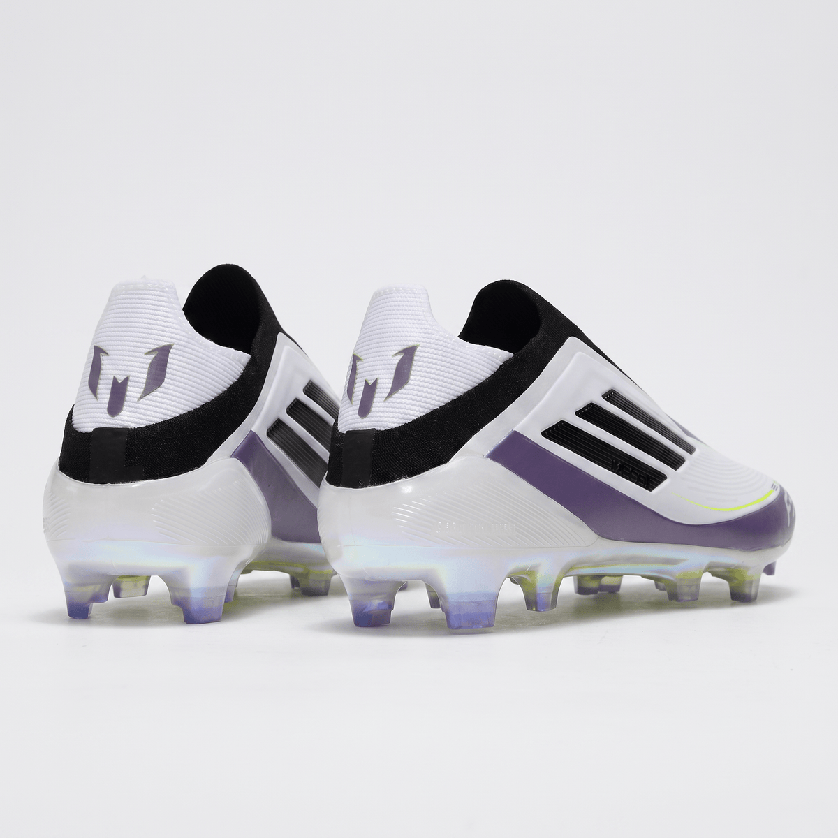 F50 Laceless FG White / Core Black / Unity Purple