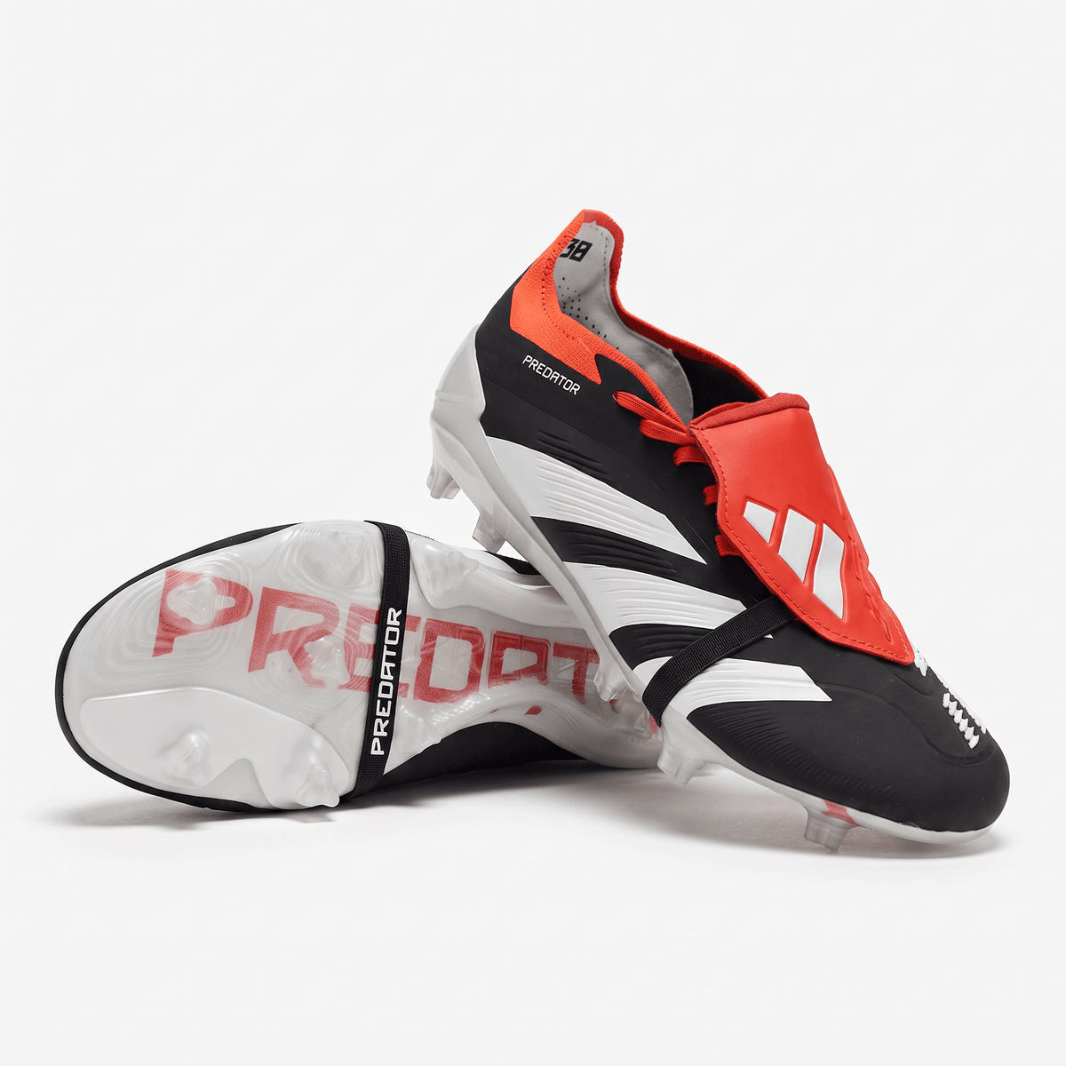 Predator Fold-Over Tongue FG Black / Cloud White / Solar Red