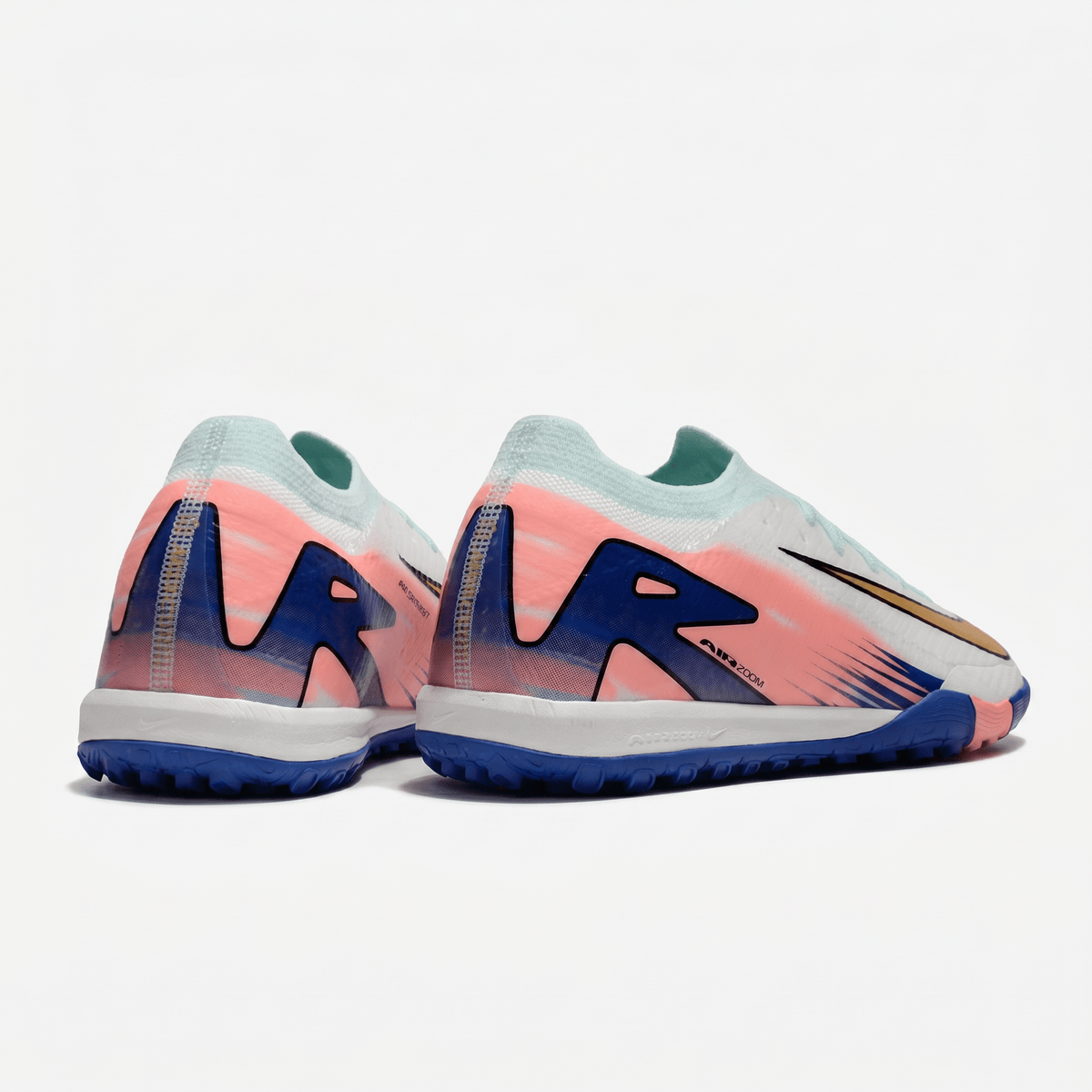 Air Zoom Mercurial Vapor 16 TF Green / Metallic Gold Coin / Blue / Pink