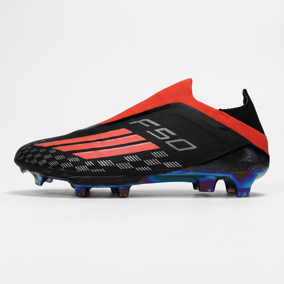 F50 LL Laceless Core Black / Lucid Red / Iridescent chrome